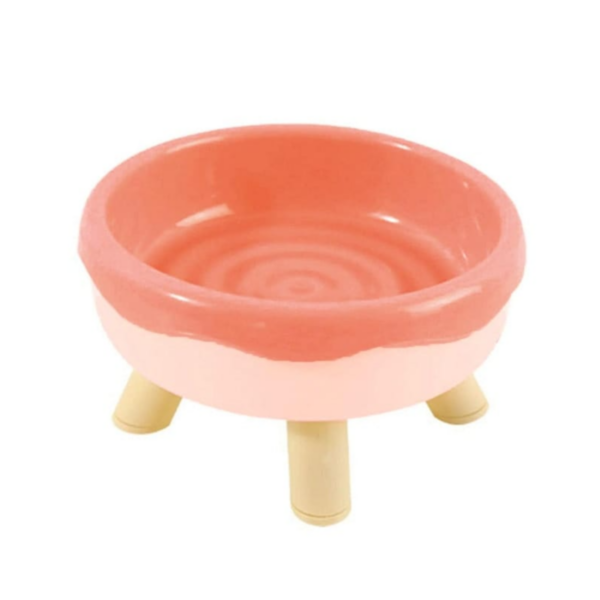 Donut-Shaped Elevated Pet Bowl bink Color