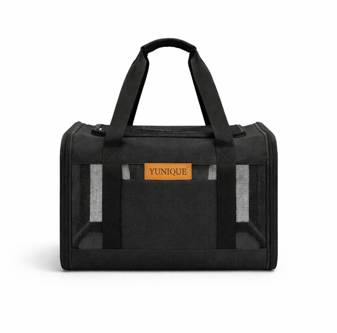 Elegant Pet Carrier Bag, Stylish & Comfortable, Length 43cm Width 29cm Height 29cm Black Color - حقيبة حمل أنيقة للحيوانات الأليفة، عصرية ومريحة، بطول 43 سم وعرض 29 سم وارتفاع 29 سم، باللون الأسود
