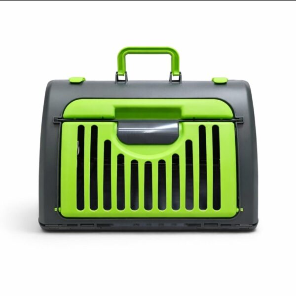 Elegant Pet Carrier Bag, Stylish & Comfortable, Length 47cm Width 35cm Height 30cm green & gray color - حقيبة حمل أنيقة للحيوانات الأليفة، عصرية ومريحة، بطول 47 سم وعرض 35 سم وارتفاع 30 سم، باللونين الأخضر والرمادي