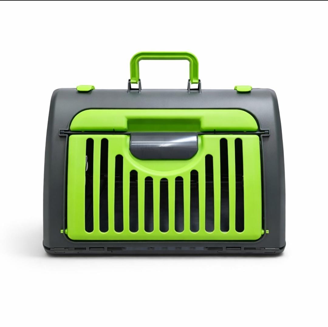 Elegant Pet Carrier Bag, Stylish & Comfortable, Length 47cm Width 35cm Height 30cm green & gray color - حقيبة حمل أنيقة للحيوانات الأليفة، عصرية ومريحة، بطول 47 سم وعرض 35 سم وارتفاع 30 سم، باللونين الأخضر والرمادي