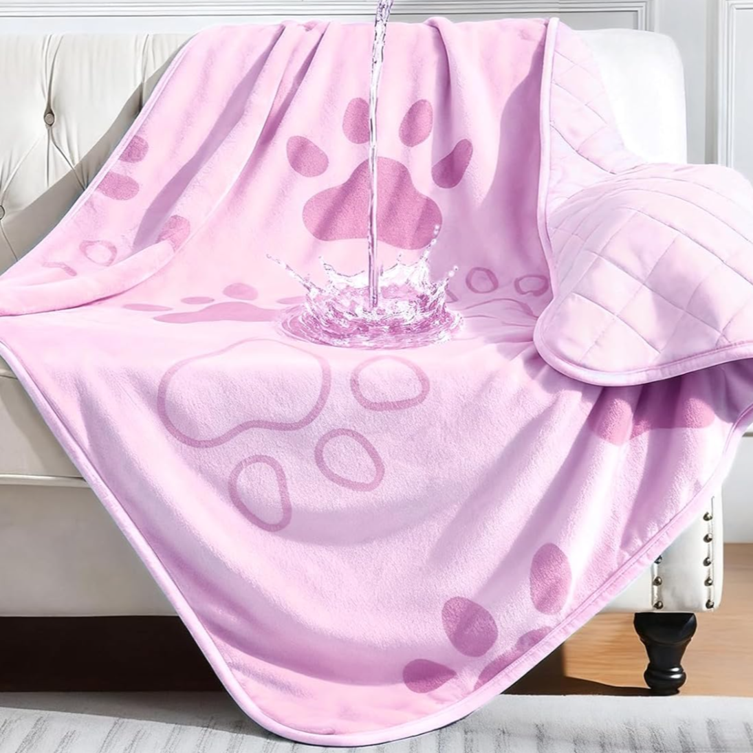 Waterproof Pet Blanket Washable Reversible 144*102 cm - بطانية مقاومة للماء للحيوانات الأليفة بوجهين 144 × 102 سم
