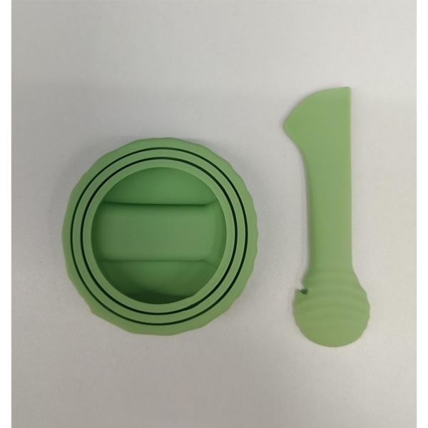 Can Lids cover 3 pcs with spoon differ color green olive