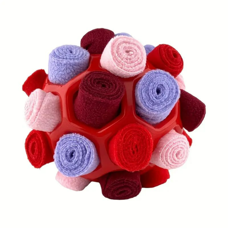 Fun interactive toy for dogs, strong and durable dark red color