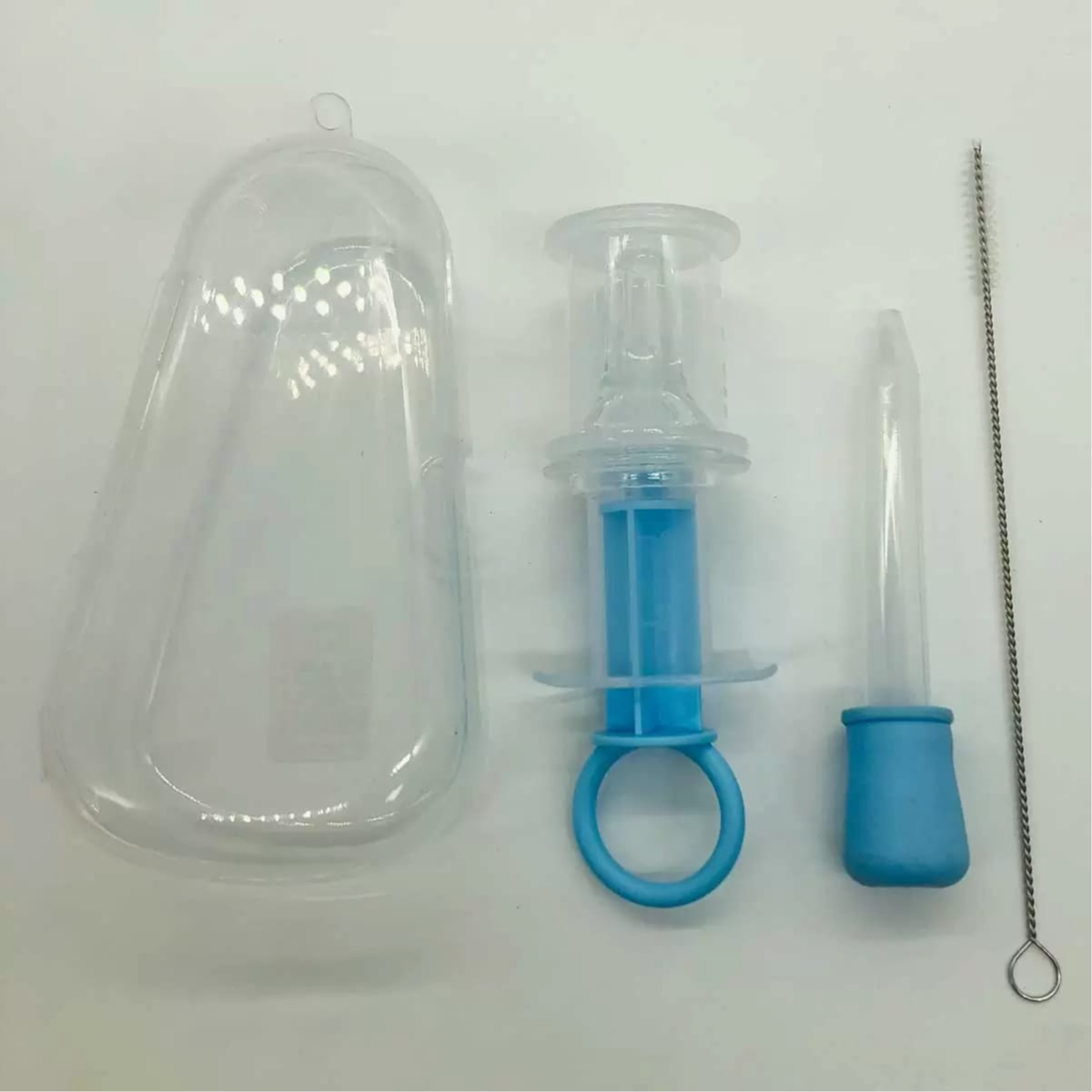 Set of Nipple feeder & brush Blue