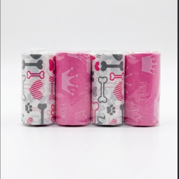 Practical Pet Waste Bags – Pink Prince (4 pcs)