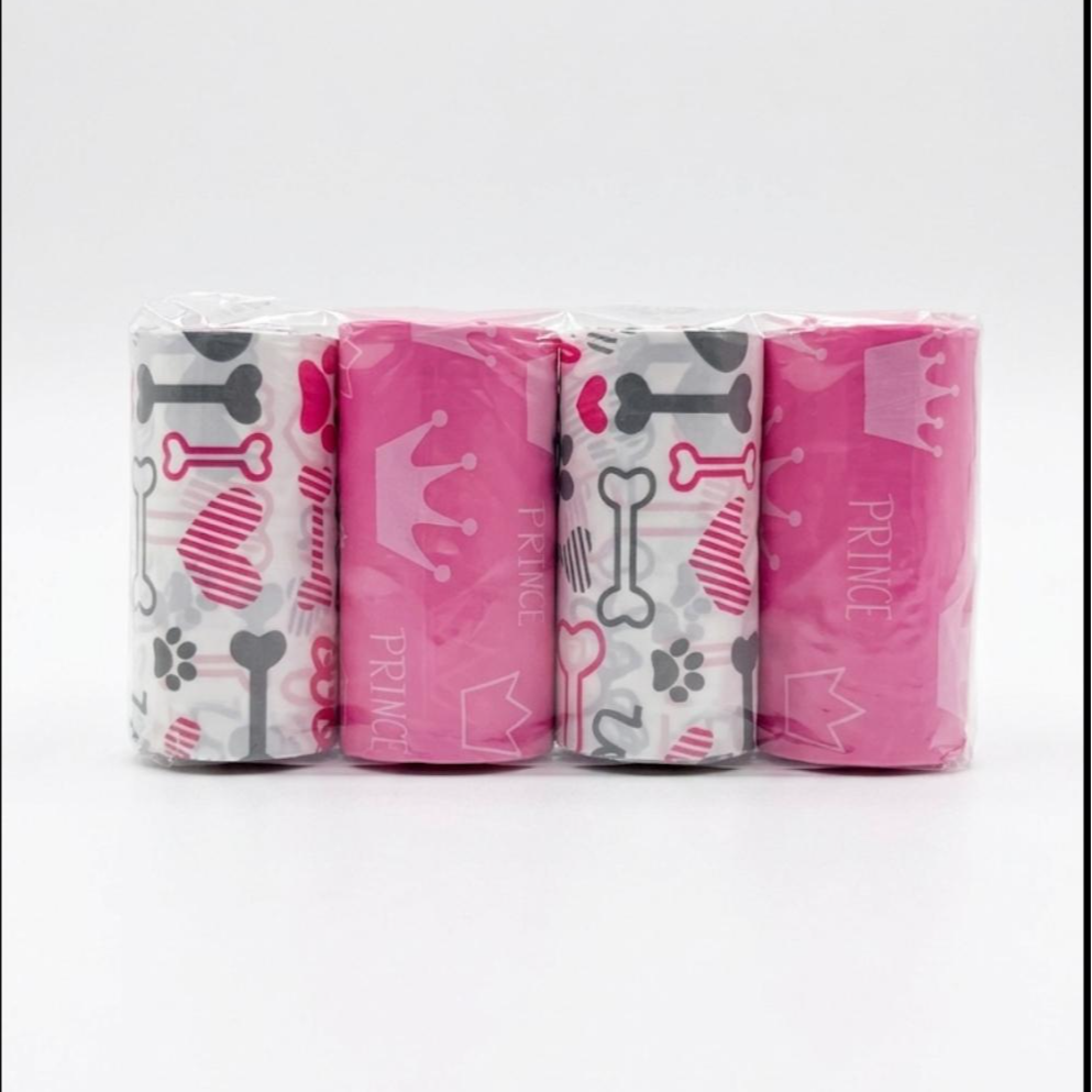 Practical Pet Waste Bags – Pink Prince (4 pcs)