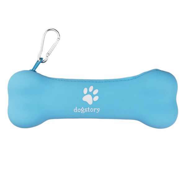 Cute Bone Design Silicone Treat Case – Blue