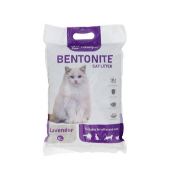 Bentonite Cat Litter Made 100% From Petunia, Deodorizing With Lavender Scent, Quickly Clumping, Odor-Free, High Quality 5 Liters