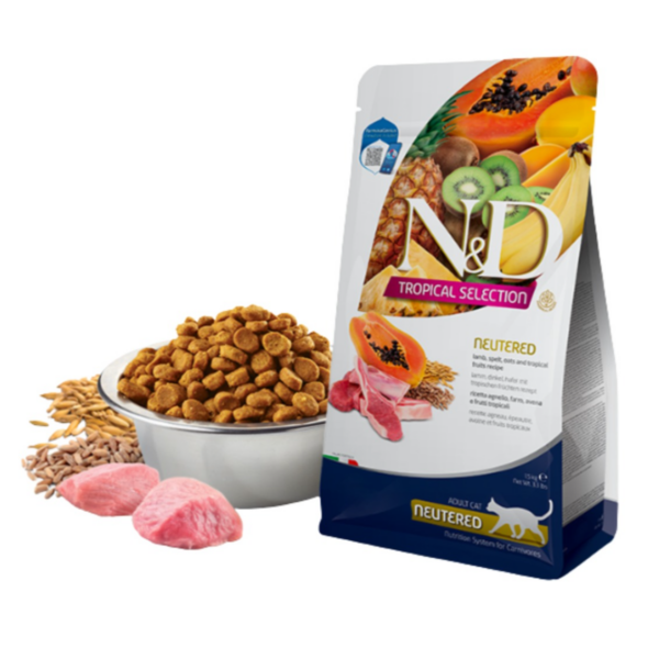 N&D Tropical Selection Neutered Lamb, Spelt, Oats And Tropical Fruits Feline 10 Kg