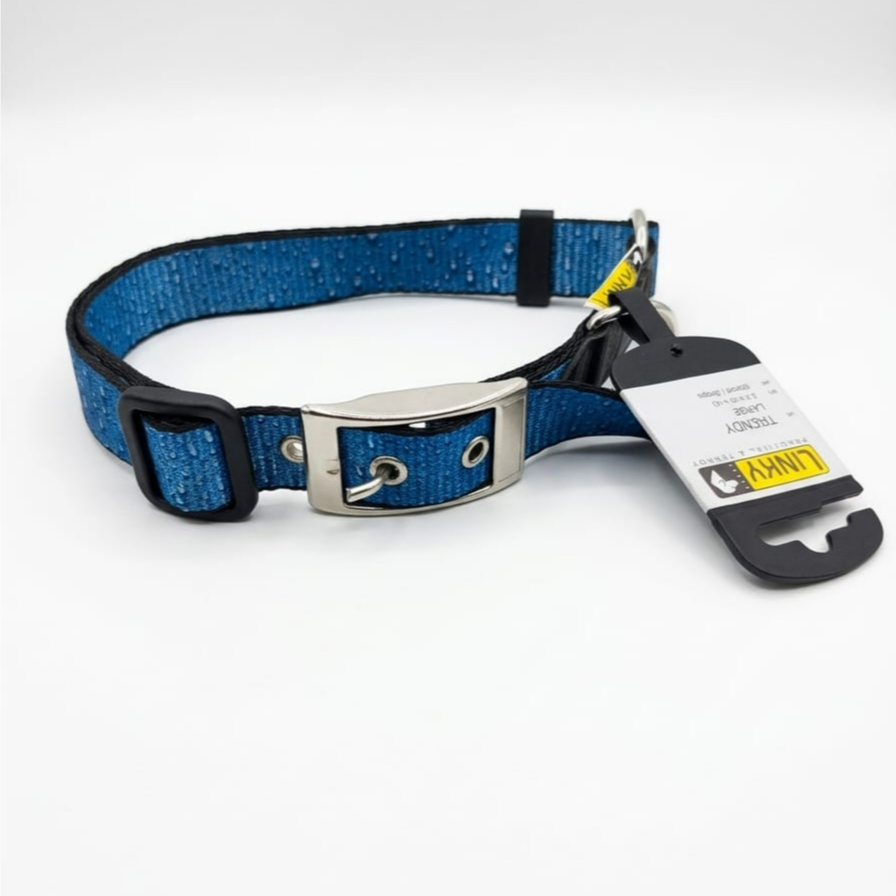 Linky Dog Collar L – Strong & Durable, Adjustable 40–63 cm, 2.5 cm Width