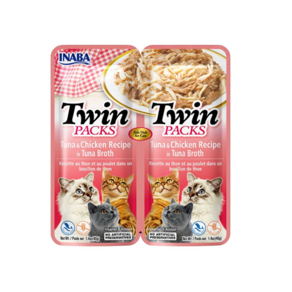 Cat Wet Food Inaba Twin Packs Tuna & Chicken Recipe In Tuna Broth 40Gx2