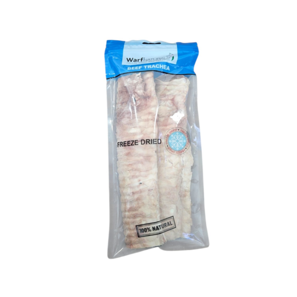 Warf Freeze Dried Beef trachea ,Natural 100 %and healthy Snack 2 pcs , 25 cm