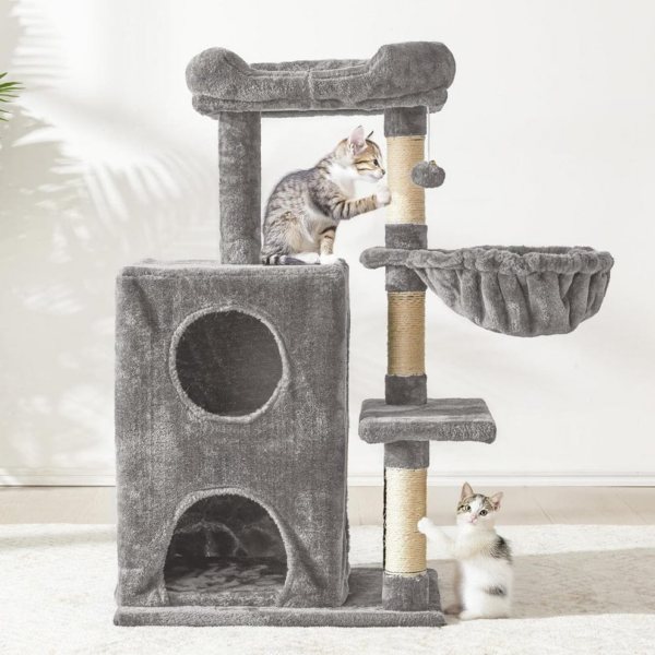 keygarzone cat tree gray 20*7.7*16.5 inch