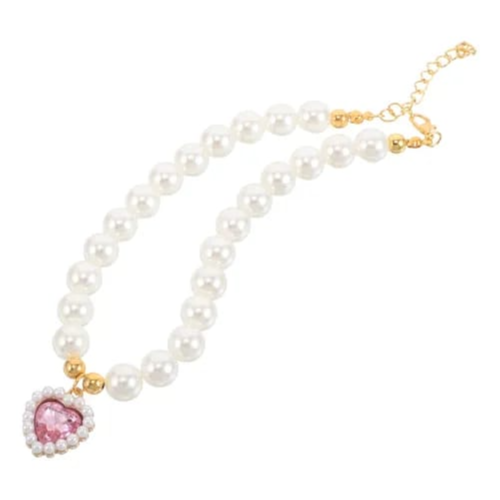 pet collar pearls S Size 25-30cm