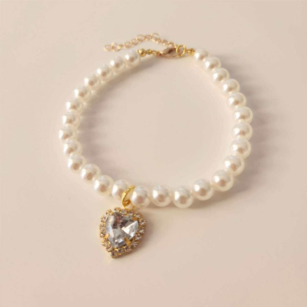 pet collar pearls S size 25-30cm