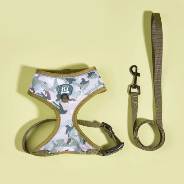 Vest with leash khaki green