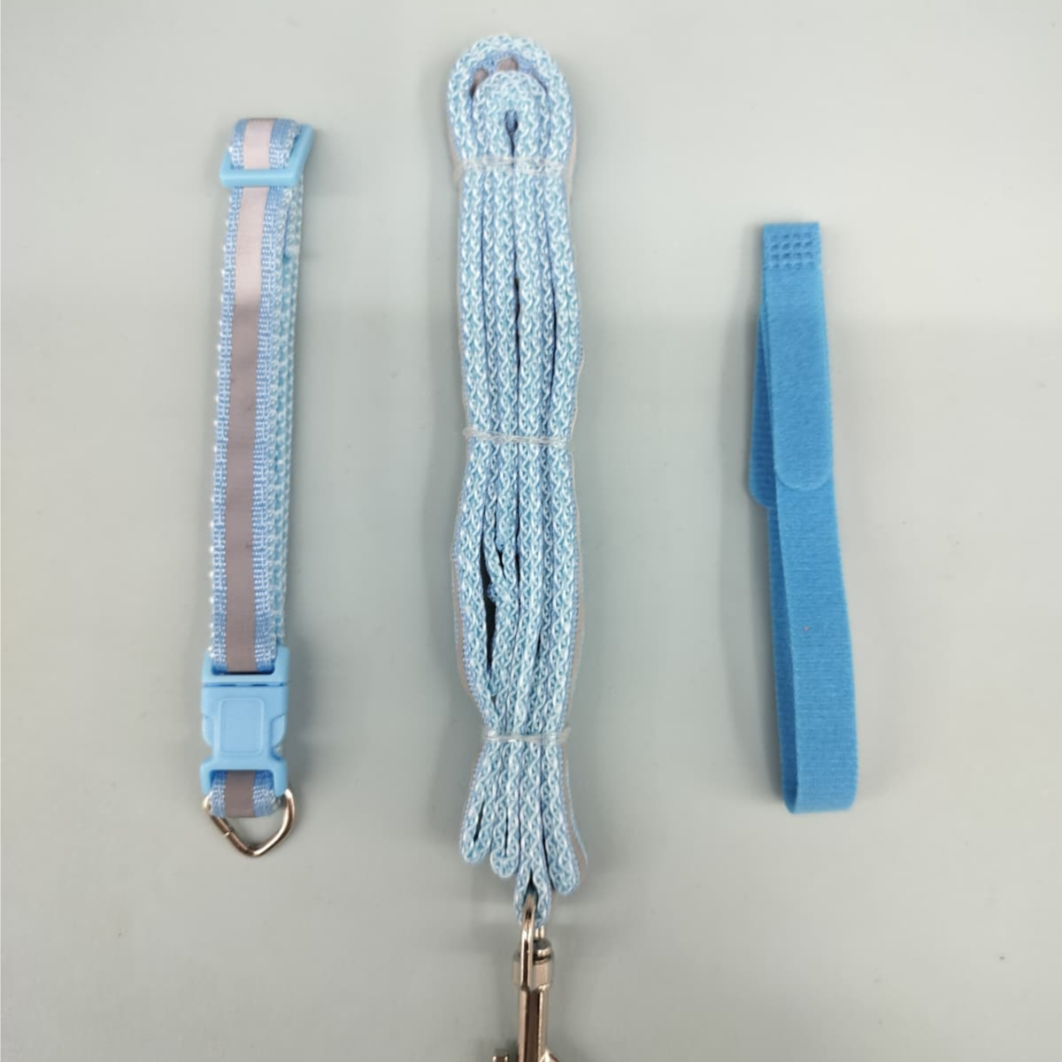 Set of 3 pcs leash , collar different color