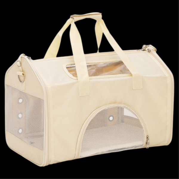 pet bag carrier beige with mat Length 50cm Width 30cm Height 33cm