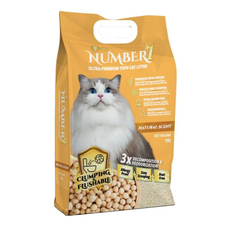 Cat litter Corn-based , clumpable and Flushable, 10 liters