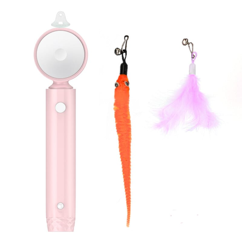 pet beibei cat playing stick pink color