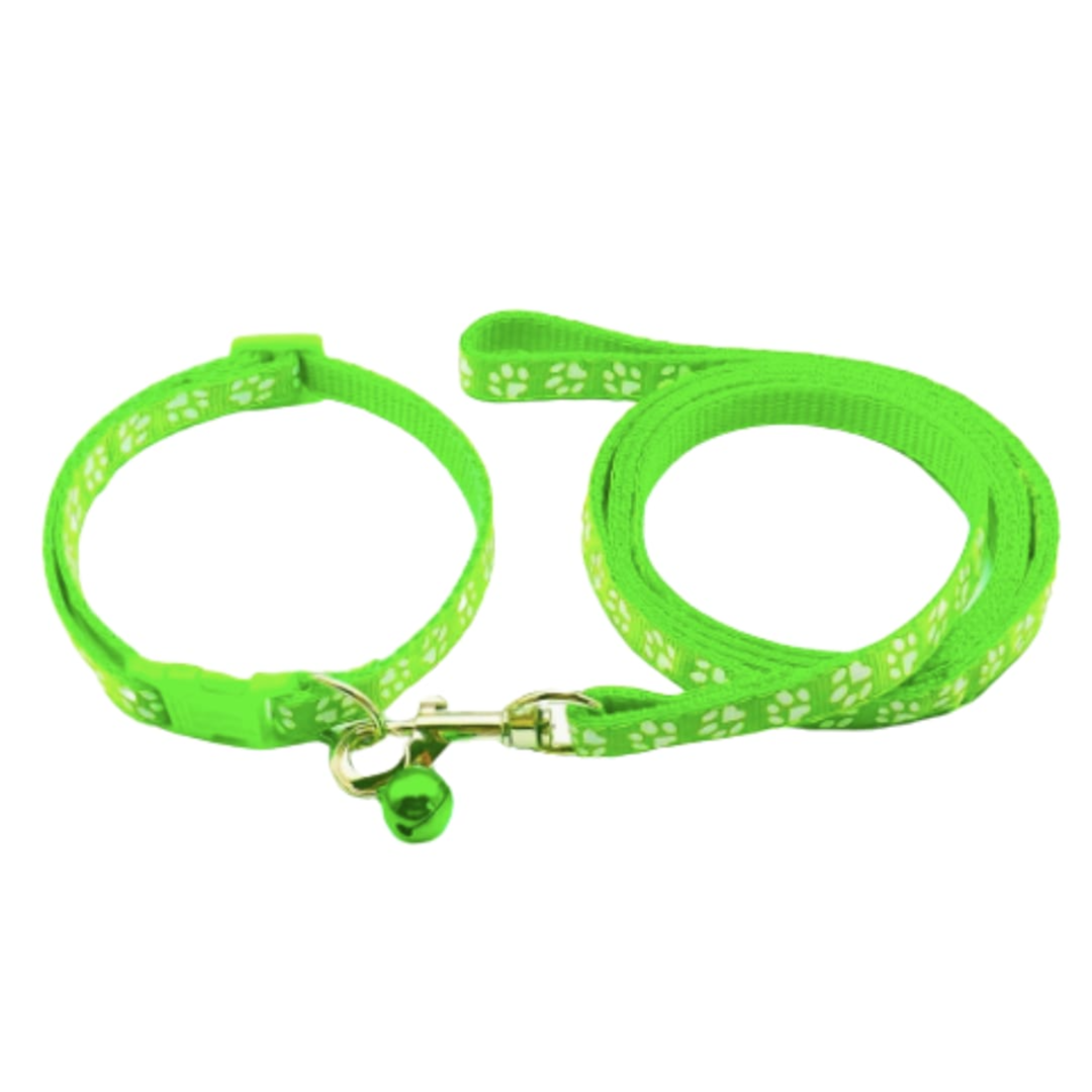 Amylove Pet collar & Leash Different color size: 19cm-32cm Leash length:120cm