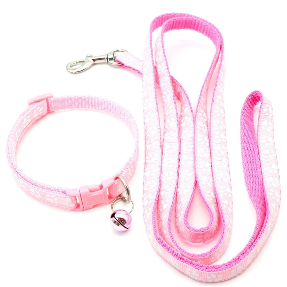 Amylove Pet collar & Leash Different color size: 19cm-32cm Leash length:120cm