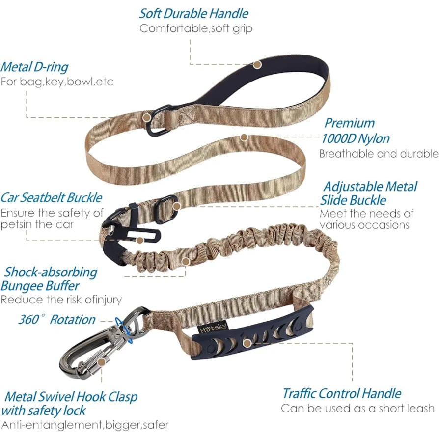 Hotsky dog leash khaki Size 4-6ft