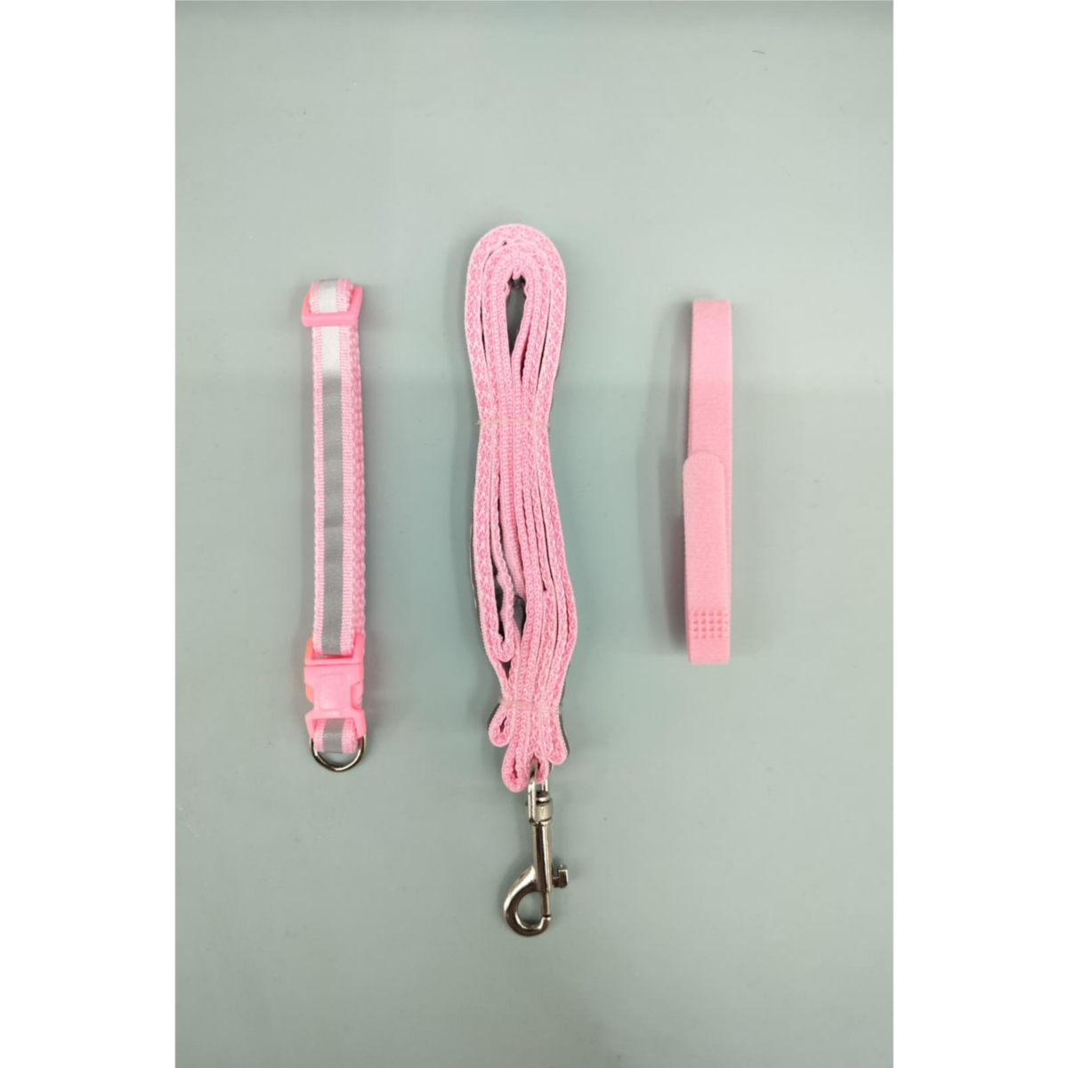 Set of 3 pcs leash , collar different color