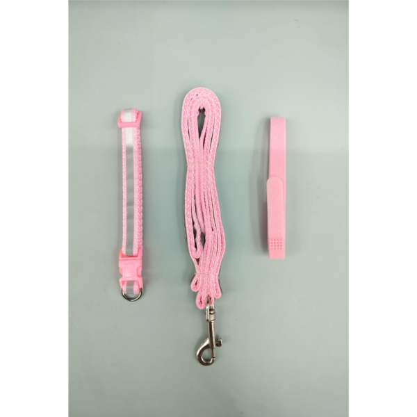 Set of 3 pcs leash , collar different color