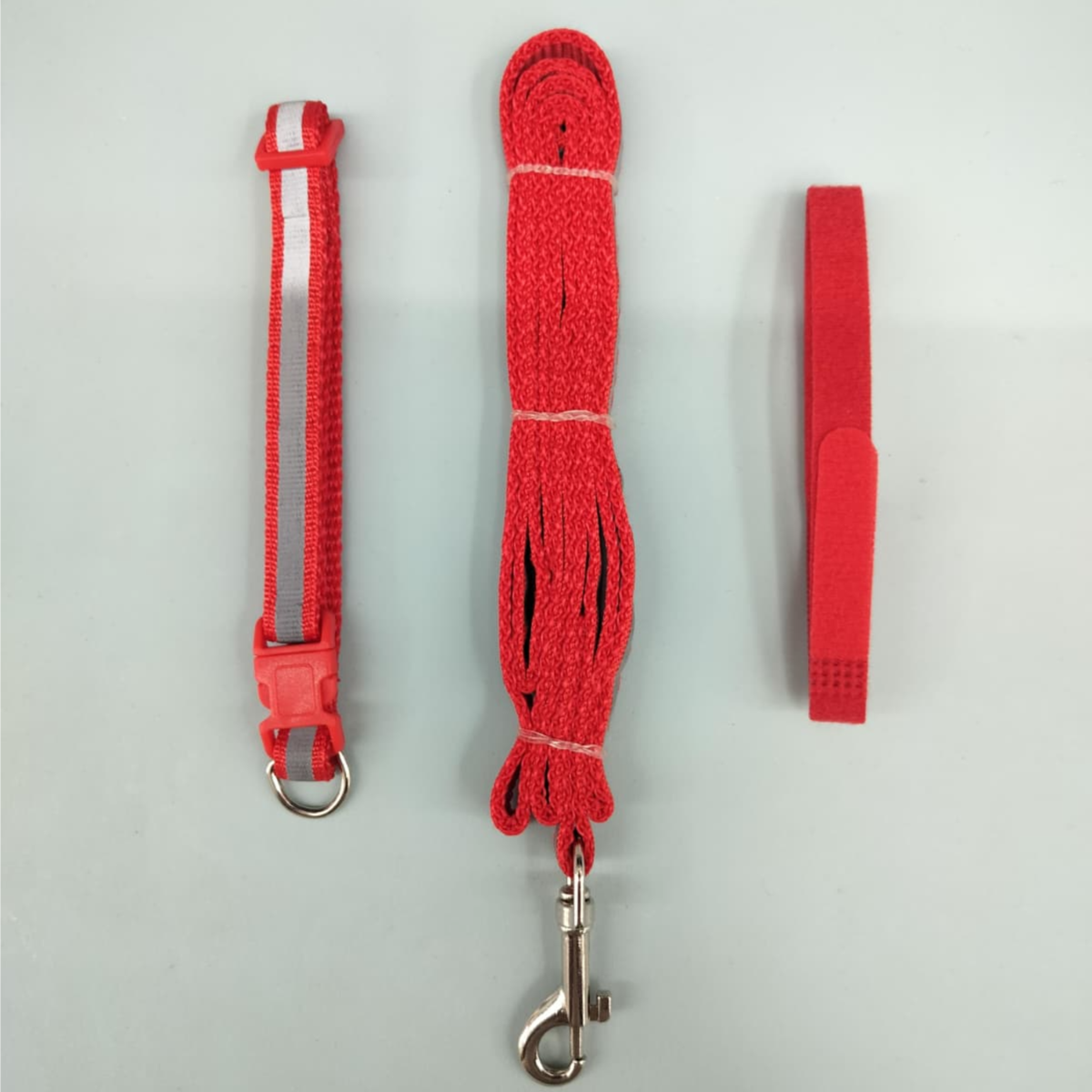 Set of 3 pcs leash , collar different color
