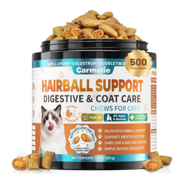 Carmelie hairball support chew 500 pcs