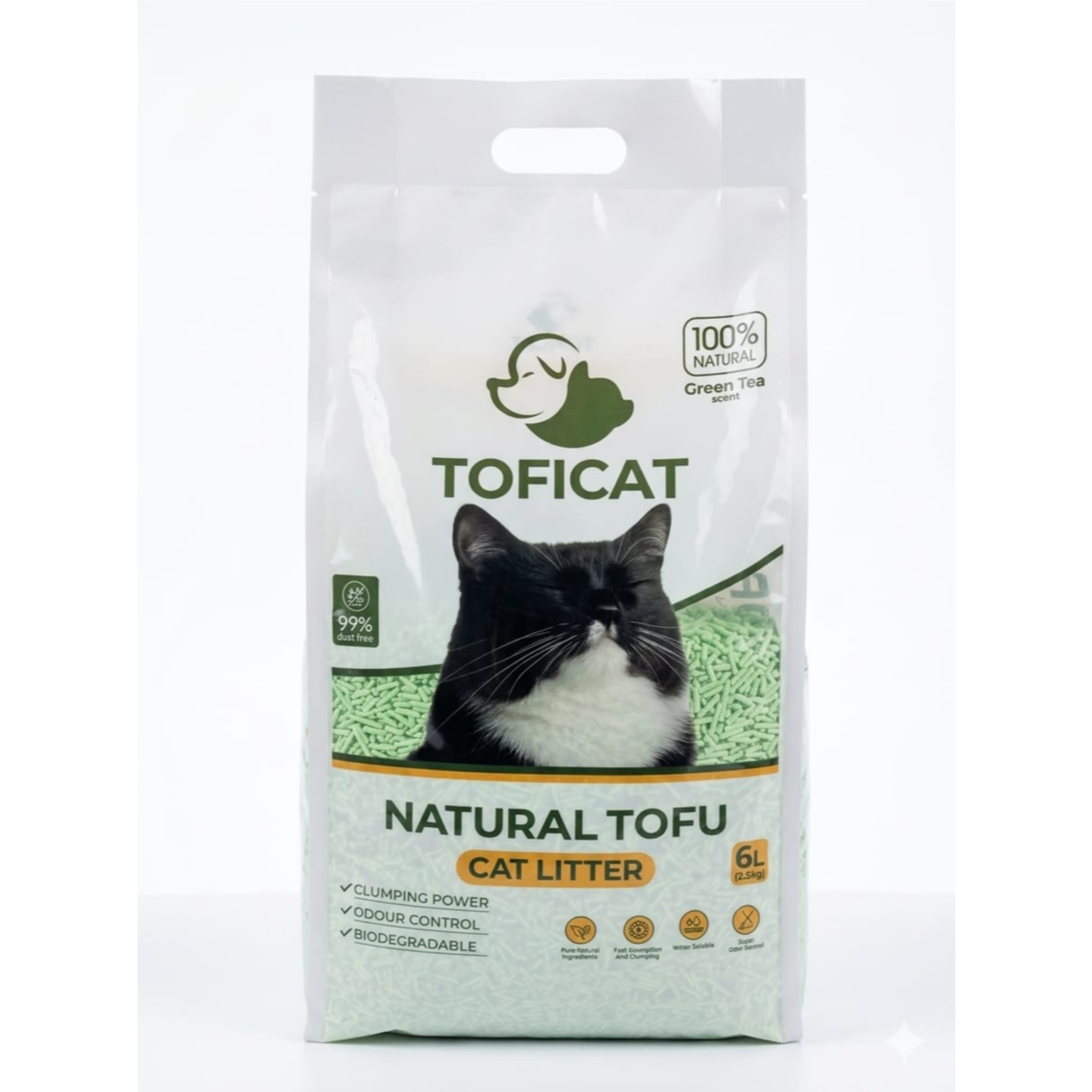 Toficat Tofu Litter Green Tea Scent 6 L