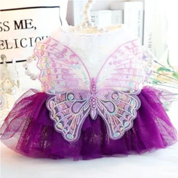 Pet butterflay dress S size purple
