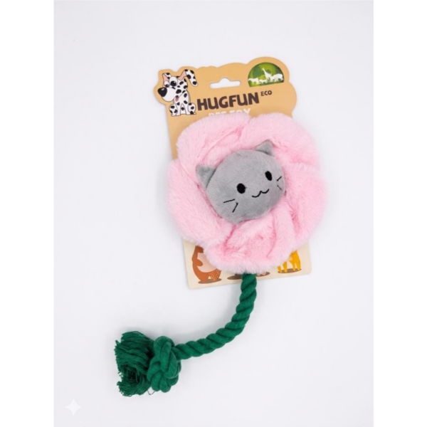 Cheerful baby pink Flower Pet Toy – Cute Design