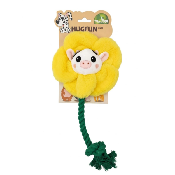 Cheerful Yellow Flower Pet Toy – Cute Design
