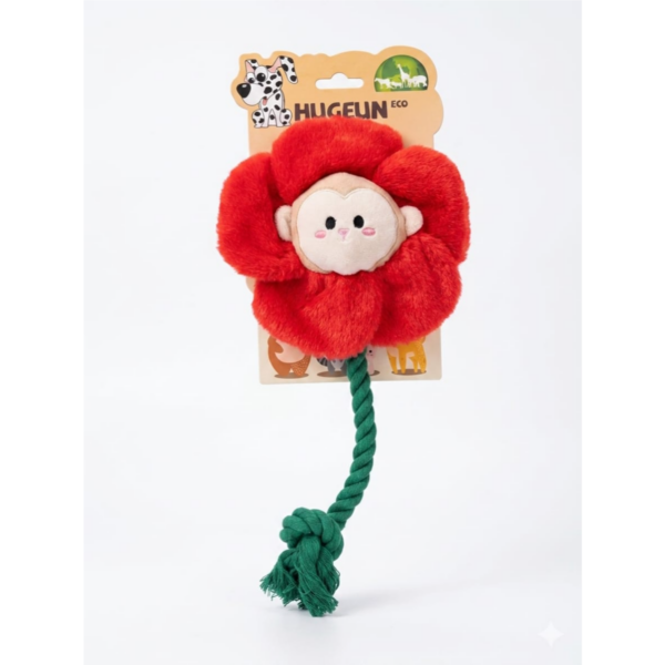 Cheerful Red Flower Pet Toy – Cute Design