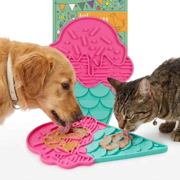 Ice Cream Shaped Silicone Slow Feeder Bowl for Pets – Fun & Healthy Feeding