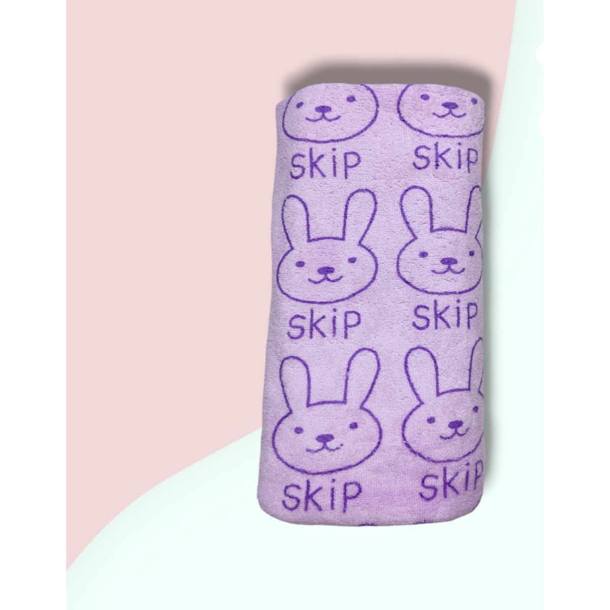 Cute Bunny Pet Towel – Soft & Absorbent | Purple Color , 75×35 cm
