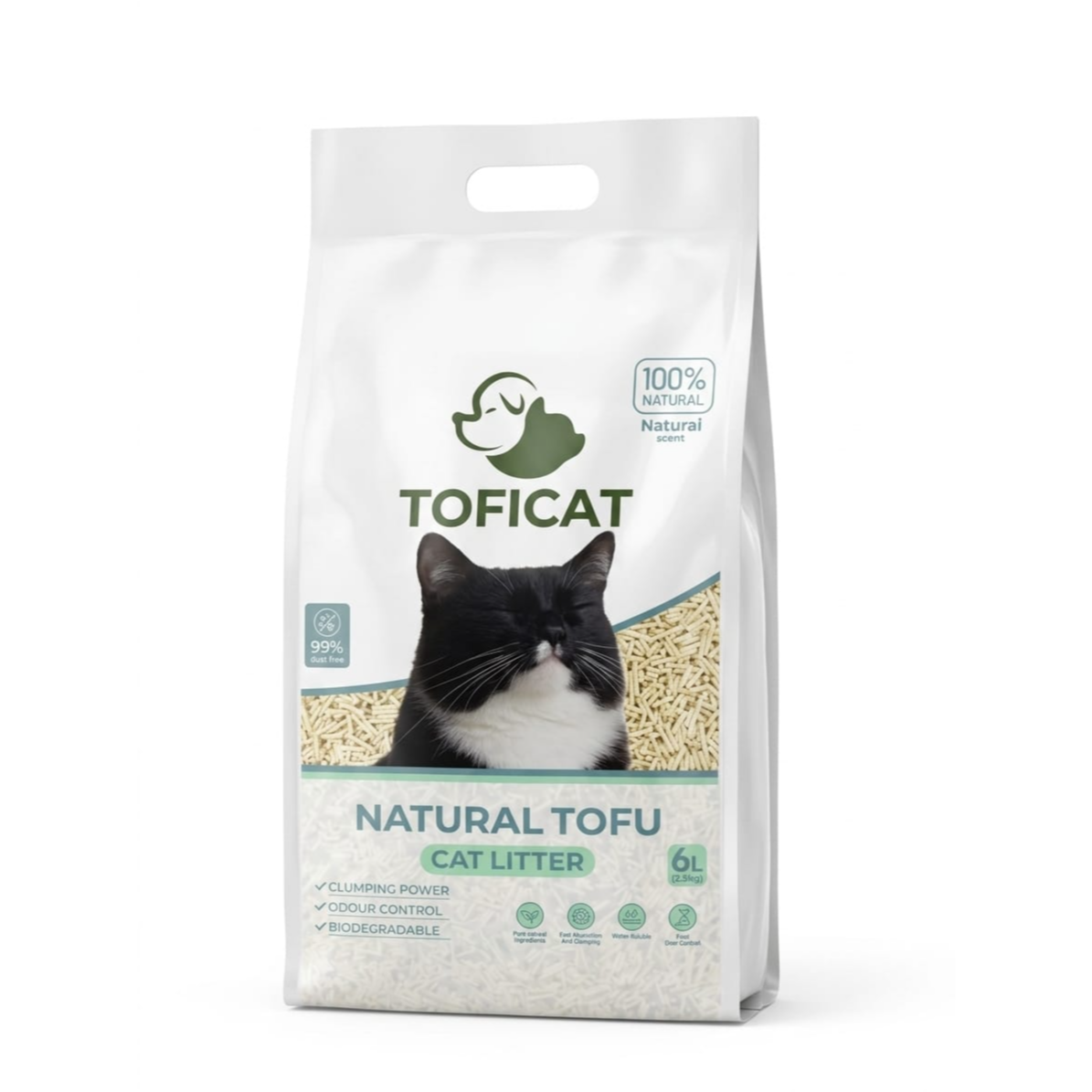 Toficat Tofu Litter Natural Scent 6 L