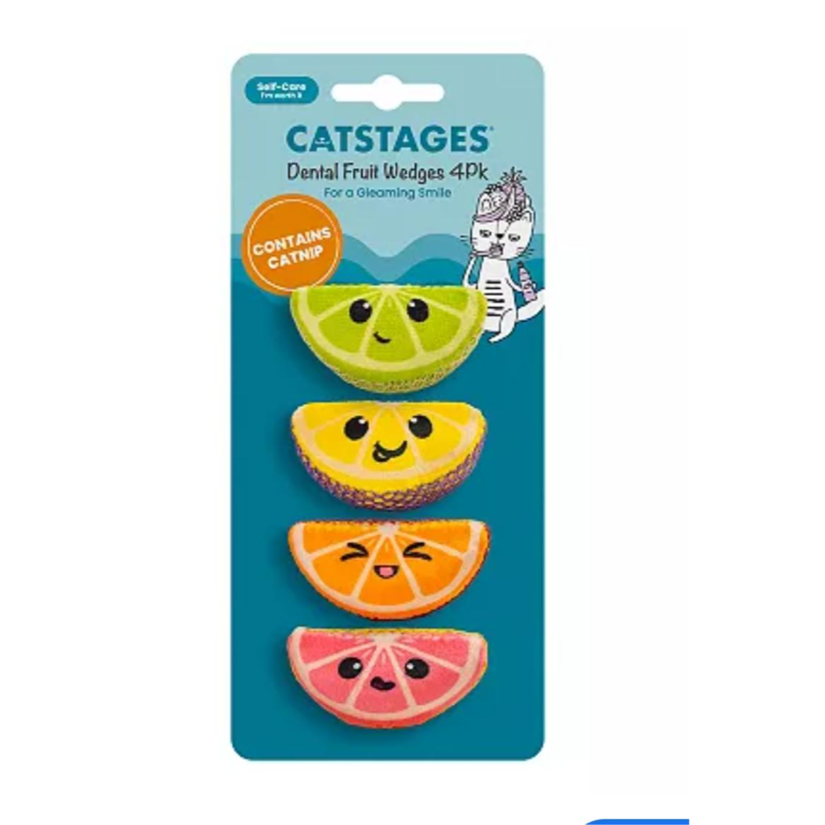 Colorful 4-Piece Fruit Cat Toy Set – Fun & Dental Care