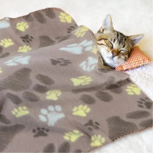 Tatuo pet blanket grey paws design Length 66cm Width 56cm