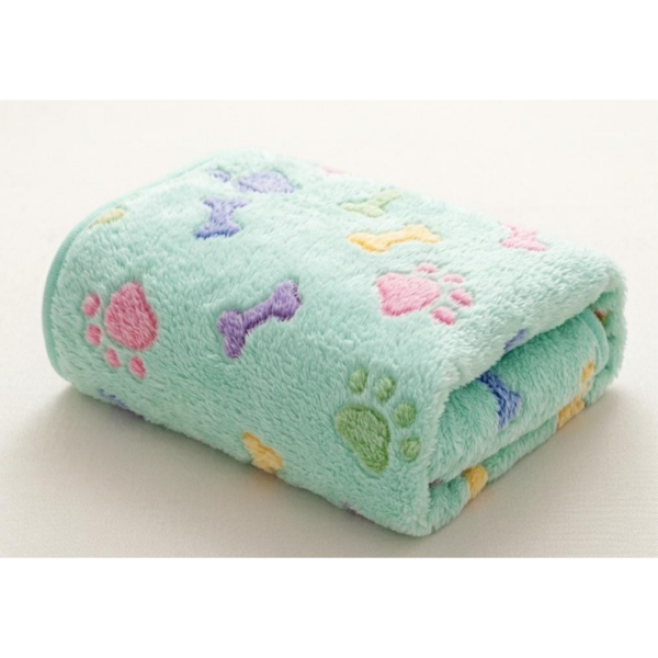 Soft Pet Blanket, Paw Print design LENGTH 70CM WIDTH 60CM diffrent color - style 1