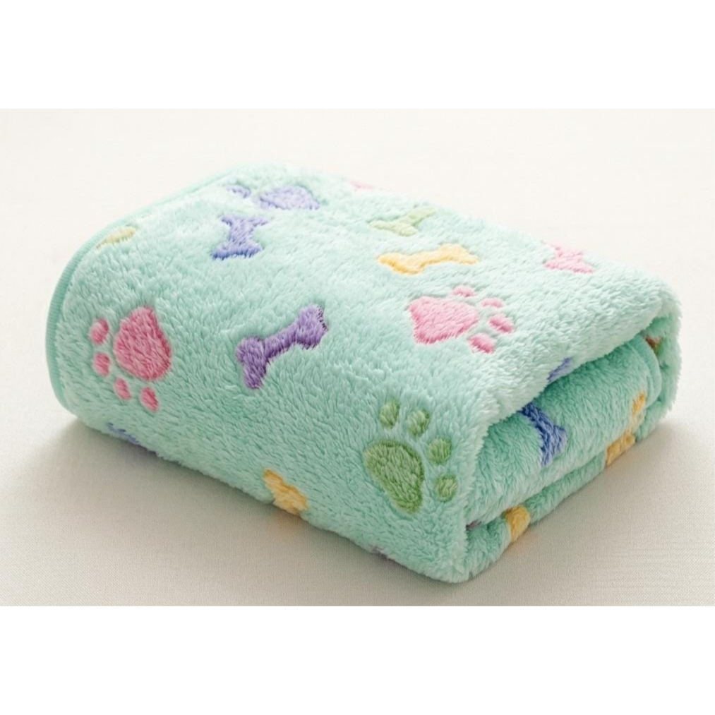 Soft Pet Blanket, Paw Print design LENGTH 70CM WIDTH 60CM diffrent color - style 1