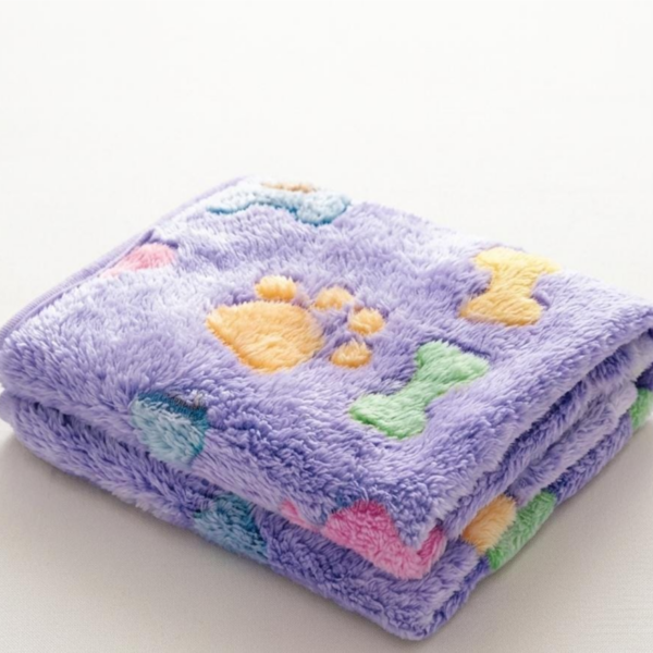 Soft Pet Blanket, Paw Print design LENGTH 70CM WIDTH 60CM diffrent color - style 2
