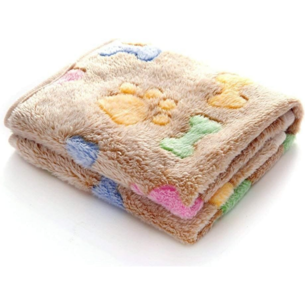 Soft Pet Blanket, Paw Print design LENGTH 70CM WIDTH 60CM diffrent color - style 3