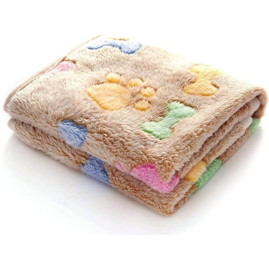 Soft Pet Blanket, Paw Print design LENGTH 70CM WIDTH 60CM diffrent color - style 3