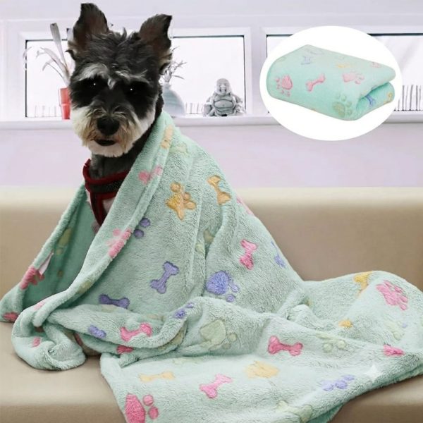 Soft Pet Blanket, Paw Print design Length 110cm Width 80cm diffrent color - style 1