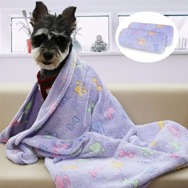 Soft Pet Blanket, Paw Print design Length 110cm Width 80cm diffrent color - style 2