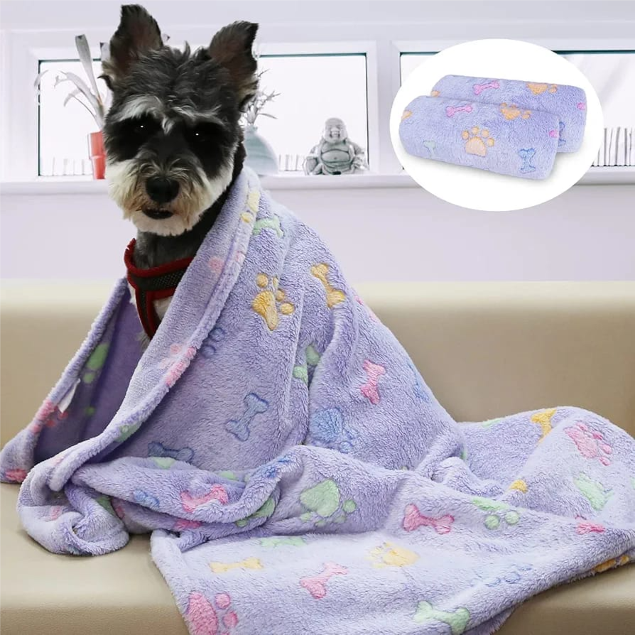 Soft Pet Blanket, Paw Print design Length 110cm Width 80cm diffrent color - style 2