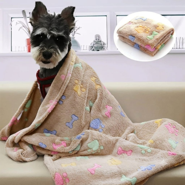 Soft Pet Blanket, Paw Print design Length 110cm Width 80cm diffrent color - style 3